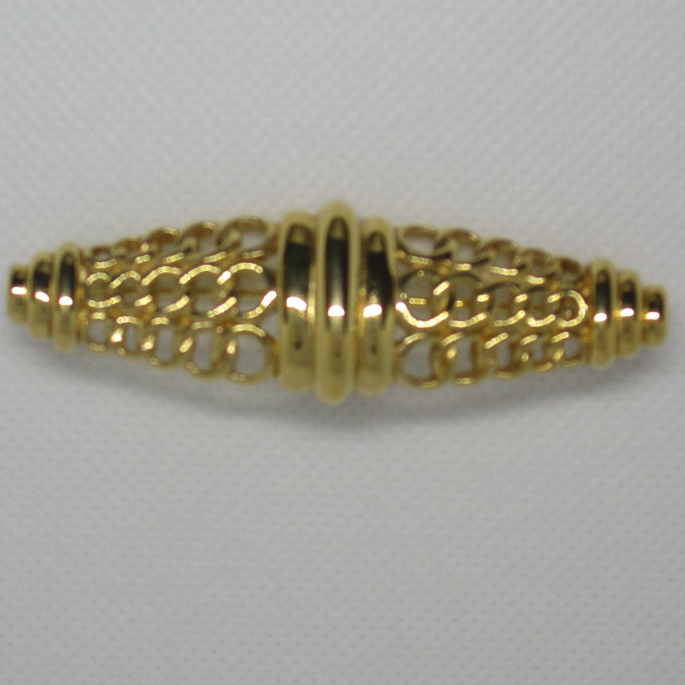 Trifari Gold Tone Rounded Rectangle Shape Brooch Pin - Picture 2 of 7